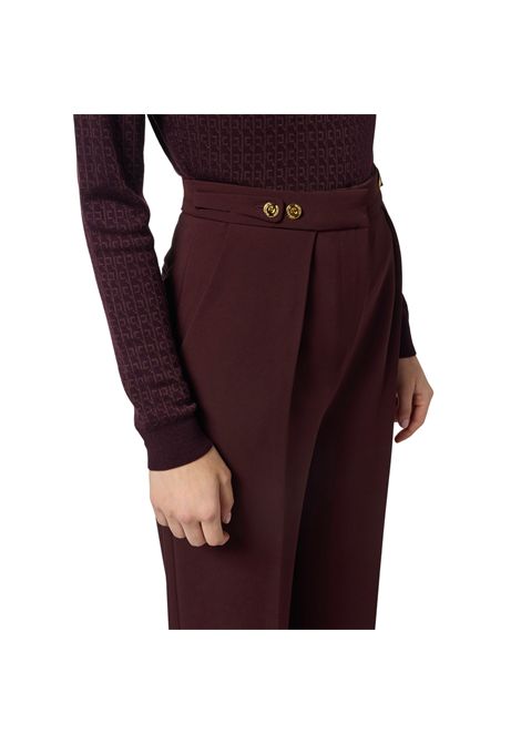 Pantaloni in crêpe con accessorio gioiello ELISABETTA FRANCHI | Pantaloni | PA09956E2EA4